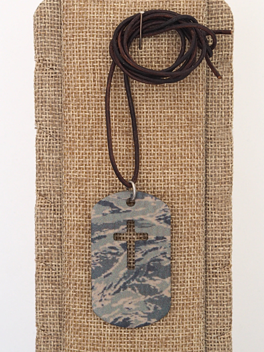 Airman Cross Dog Tag Necklace