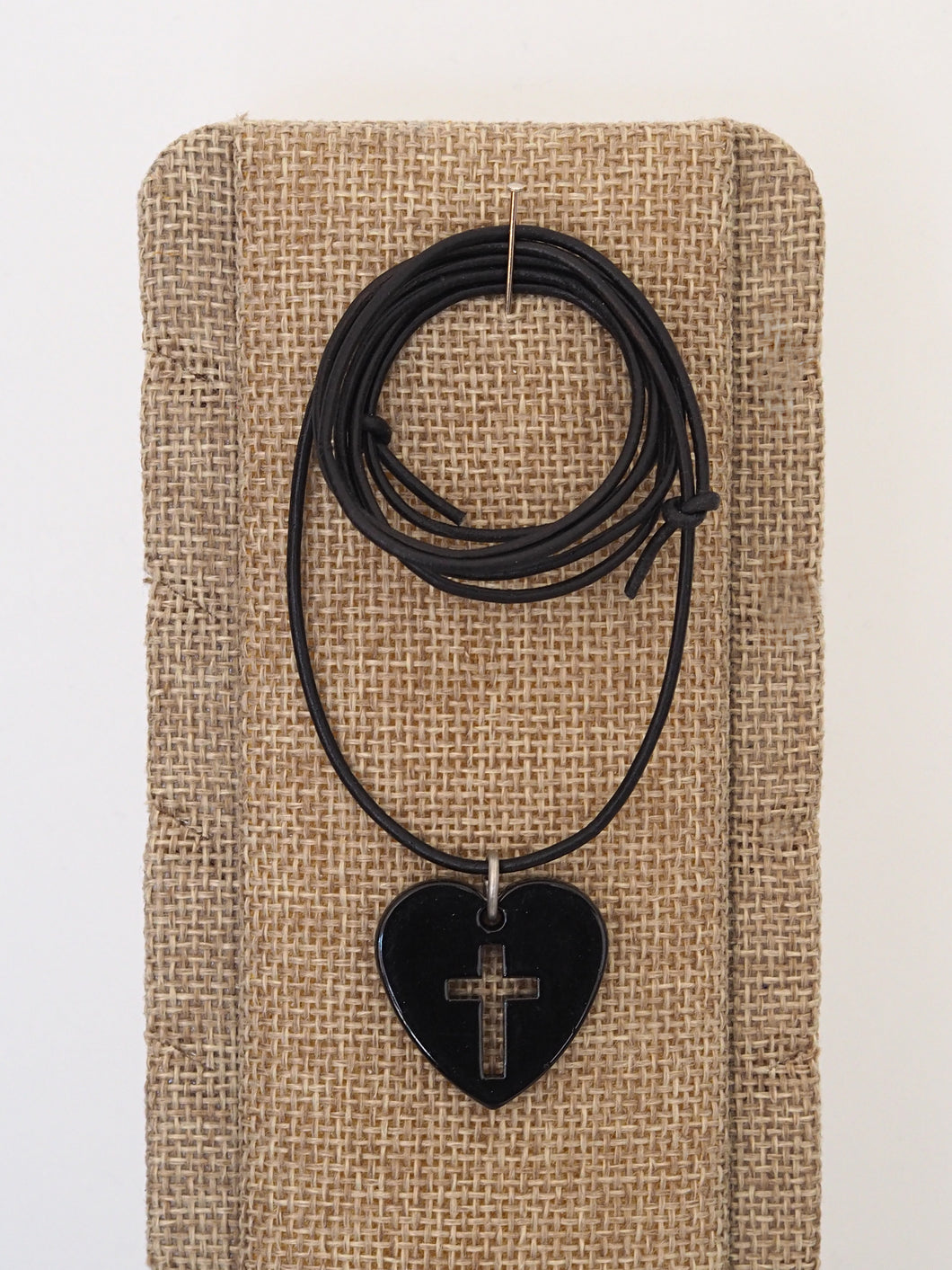 Silhouette Cross Heart Necklace
