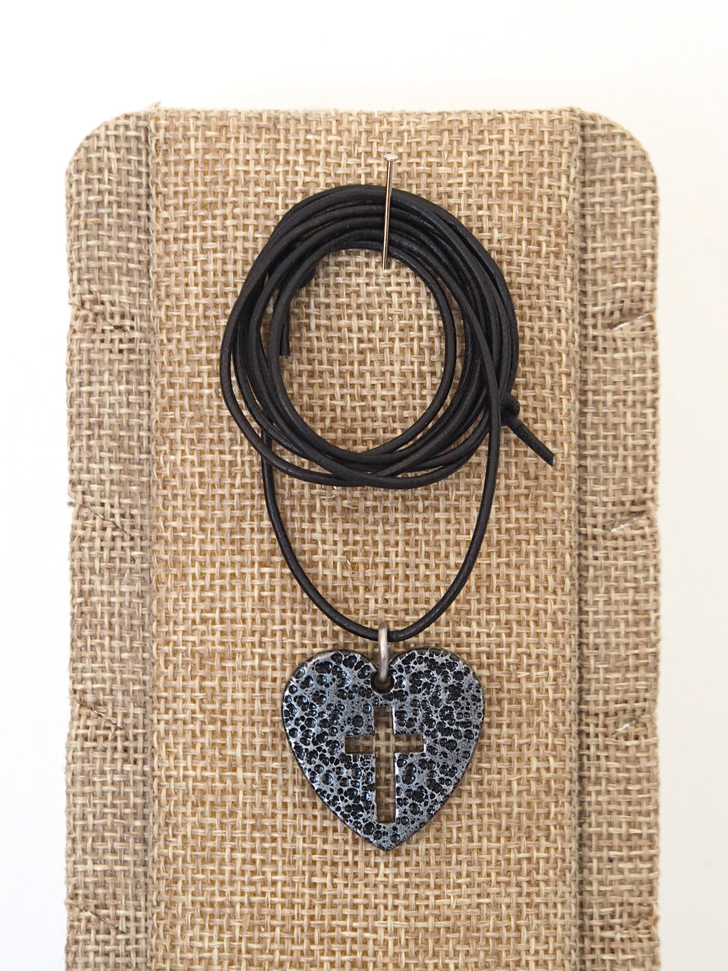 Old Rugged Cross Heart Mini Necklace