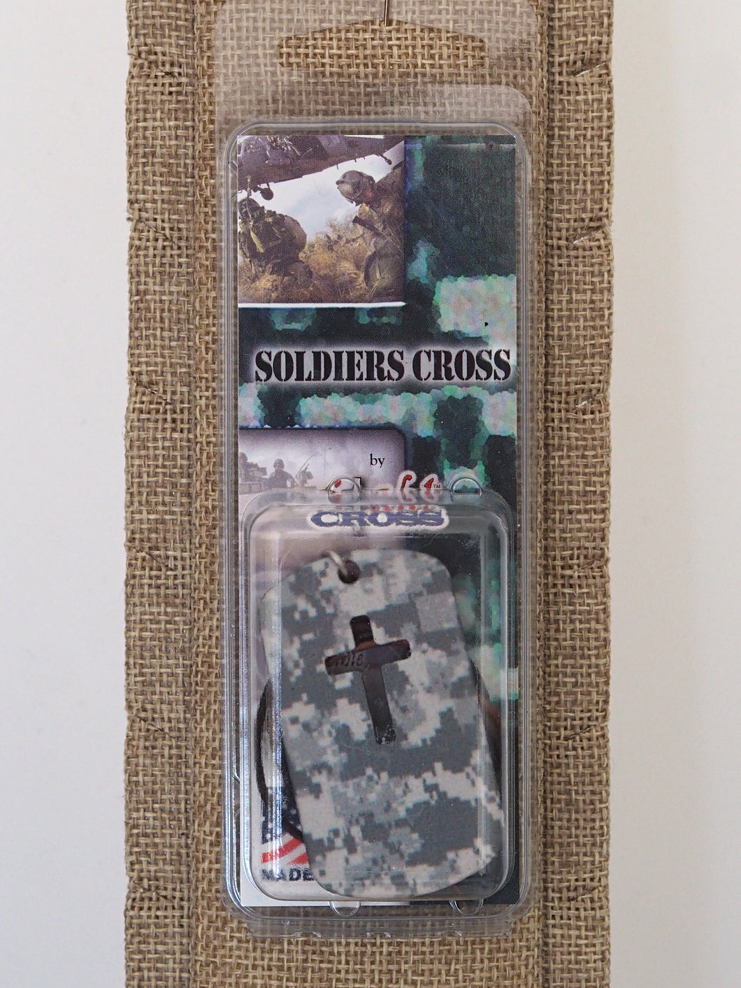 Soldiers Cross Dog Tag Necklace